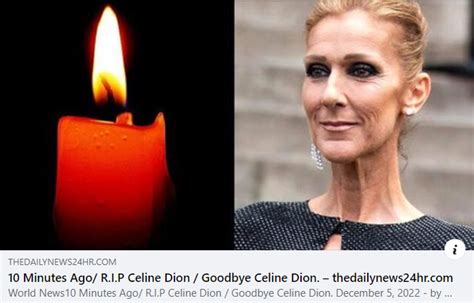 celine dion death fake news|Celine Dion did not die in a plane crash .